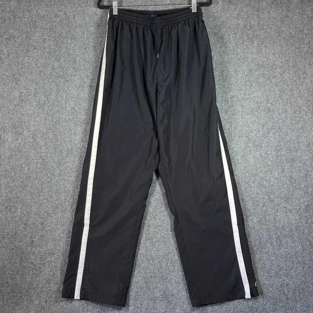 VTG 90s Reebok Mens Track Pants Lined Windbreaker Ankle Zip Baggy Gym Size Large